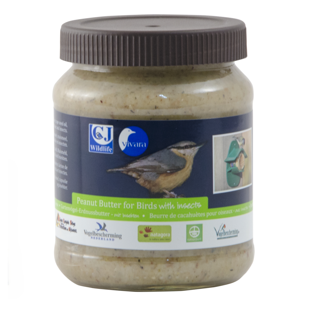 Premium Gartenvögel-Erdnussbutter – mit Insekten | Vogelfutter | CJ Wildlife